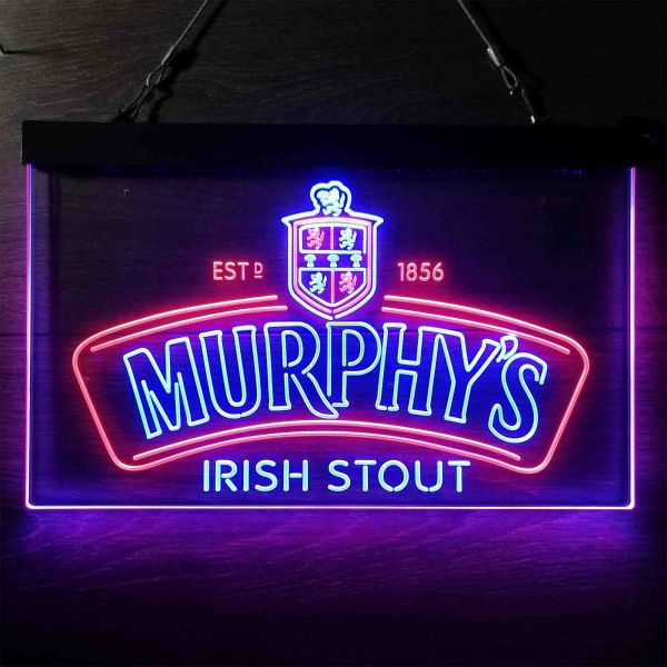 Murphys Irish Stout Dual LED Neon Light Sign